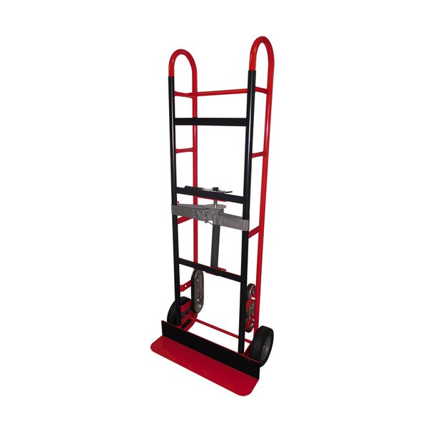 Red Aussie Steel Appliance Truck With Ratchet Strap 750 Pound Capacity